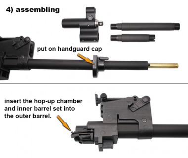 AKM (T.Marui GBB) CNC OD type Front Sight/Gas Block and Outer Barrel set