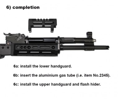 AKM (T.Marui GBB) CNC OD type Front Sight/Gas Block and Outer Barrel set