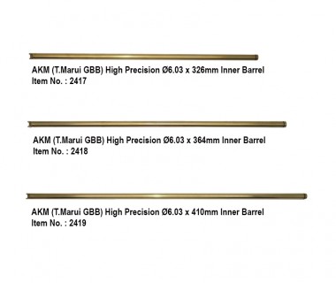 AKM (T.Marui GBB) High Precision Ø6.03 x 326mm Inner Barrel