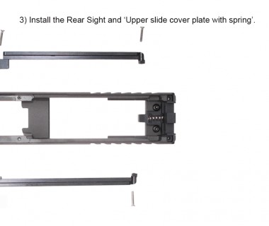 Glock 17Gen5 (T.Marui) CNC 6061 Aluminium Slide, Steel Rail & Barrel