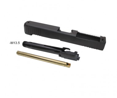 Glock 17Gen5 (T.Marui) CNC Steel Slide, Rail & Tactical Barrel (-M13.5)