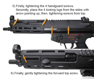 MP5 (Marui Next Gen) CNC 6061 Aluminium Monolithic Handguard