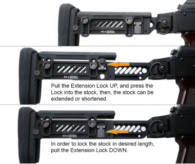 AKM (T.Marui GBB) CNC PT-5 (2025) Ext. Folding Stock set