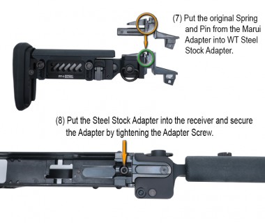 AKM (T.Marui GBB) CNC PT-5 (2025) Ext. Folding Stock set