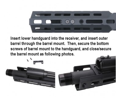 Saiga-12SBS (T.Marui) CNC Aluminium A style M-LOK Handguard
