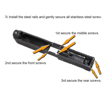 Glock 17Gen5 (T.Marui) CNC 6061 Aluminium G style slide set (-M14)