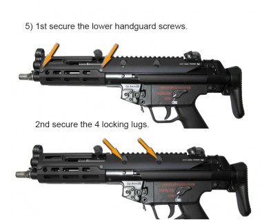 MP5 (VFC) CNC 6061 Aluminium Monolithic Handguard