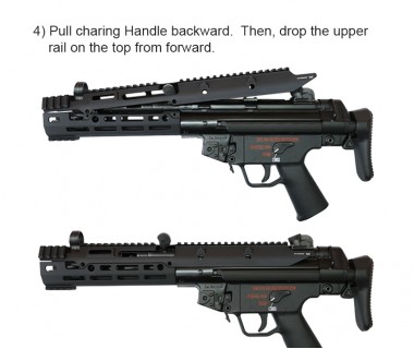 MP5 (VFC) CNC 6061 Aluminium Ext. Monolithic Handguard