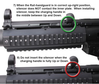 MP5 SD (VFC) CNC 6063 Aluminium Tri-Rail Handguard
