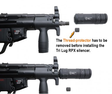 MP5 (Marui Next Gen, VFC) CNC Aluminium Dummy Tri Lug RPX
