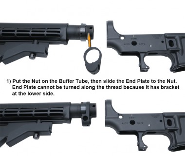 M4 (Marui Evolt) CNC KAC style End Plate Sling Mount Kit